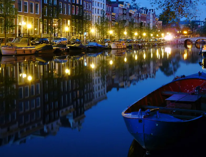 Amsterdam Canals at Night