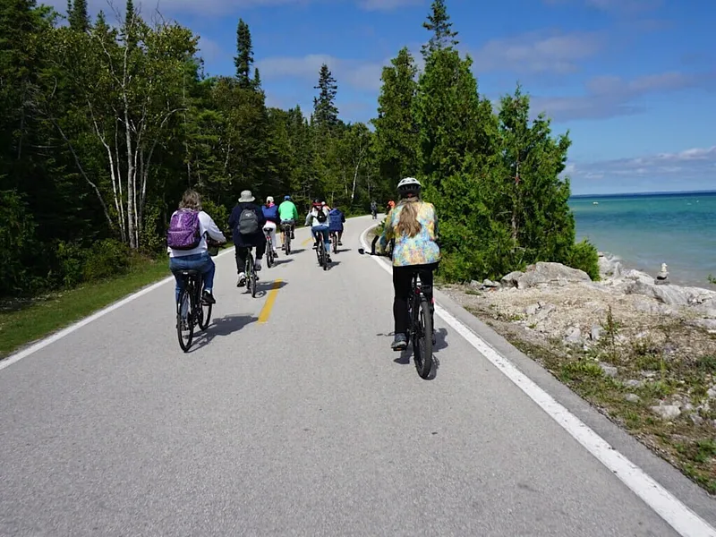 Biking around the island