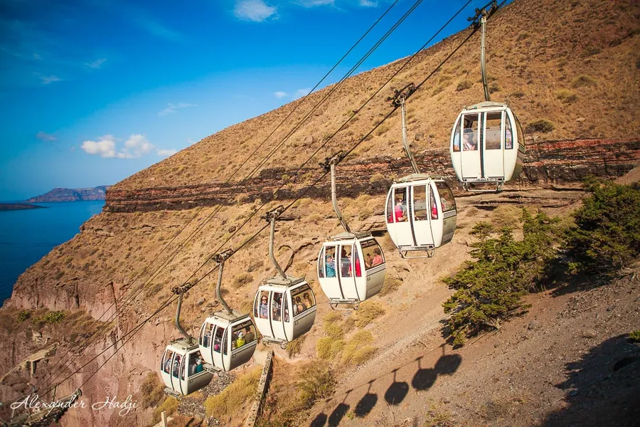 Cable Car Santorini