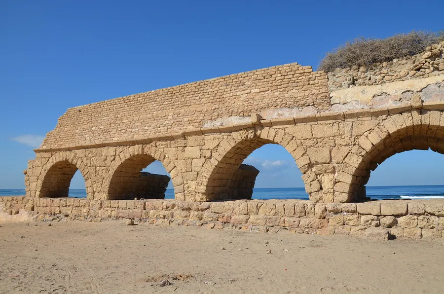 Caesarea Aqueduct Beach