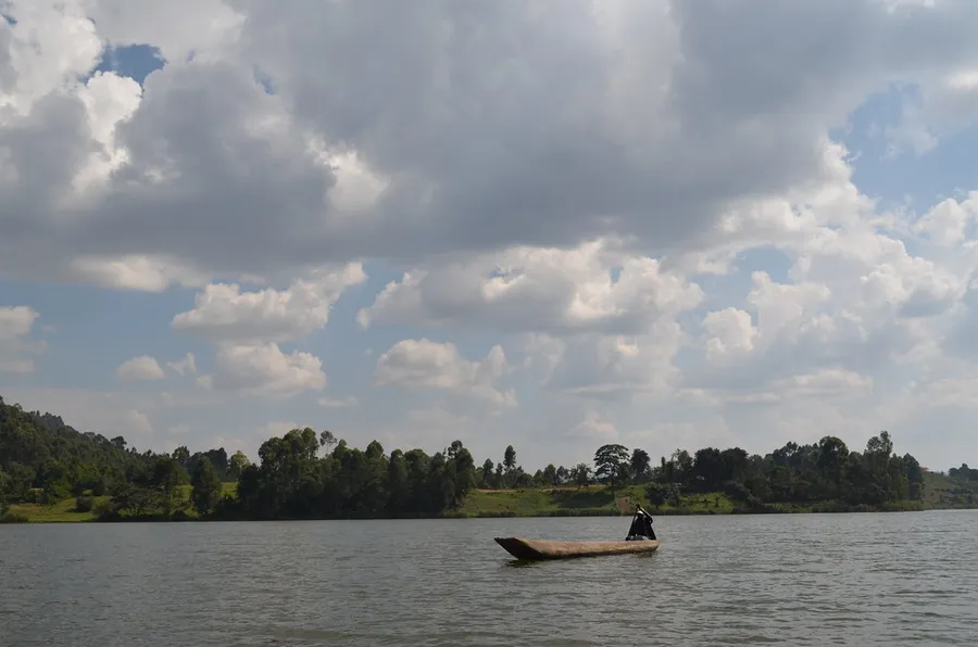 Canoeing on Lake Bunyonyi
