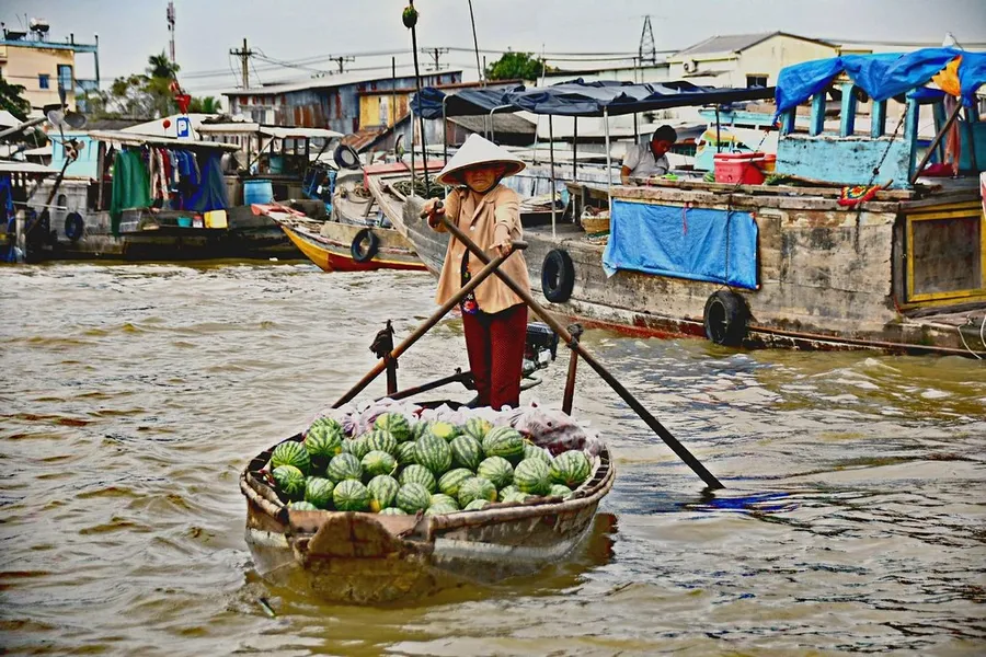 Floating Market (Typically near My Tho)