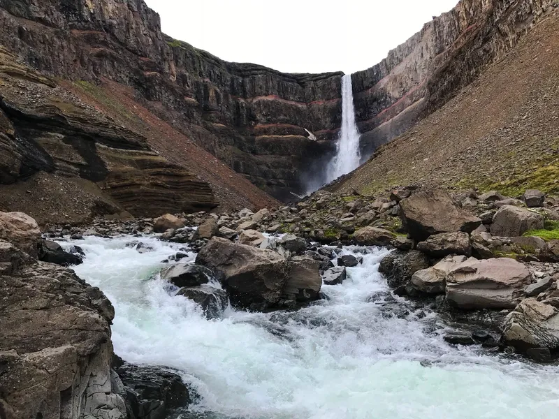 Hengifoss Waterfall