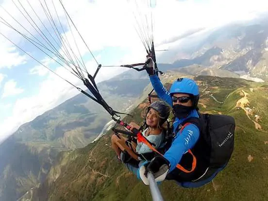 Paragliding over Chicamocha Canyon