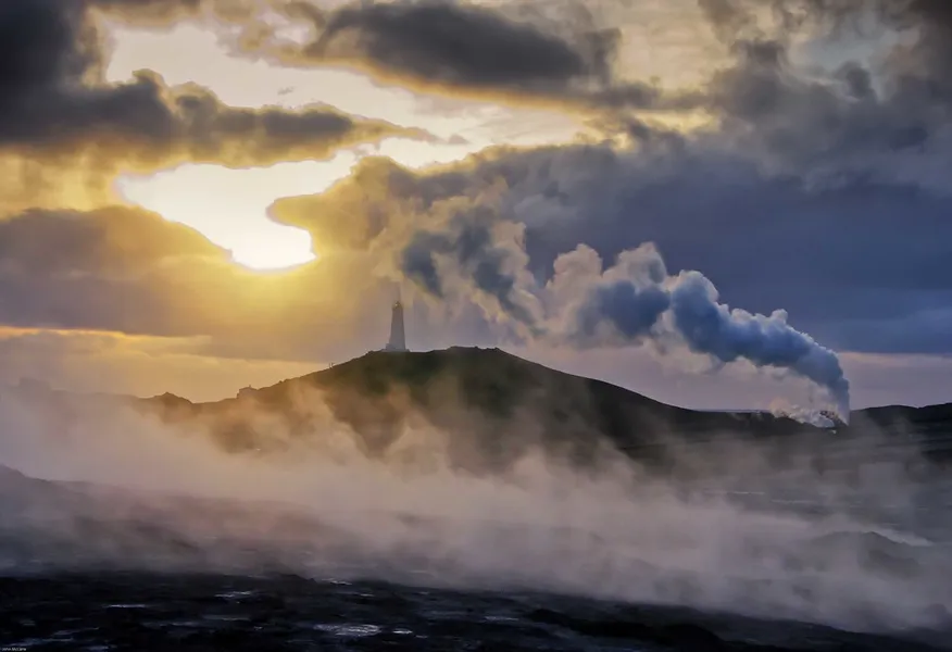 Reykjanesta Lighthouse and Cliffs