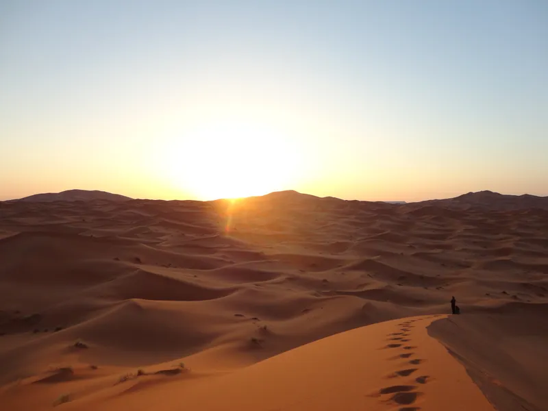 Sunrise over the Sahara Desert