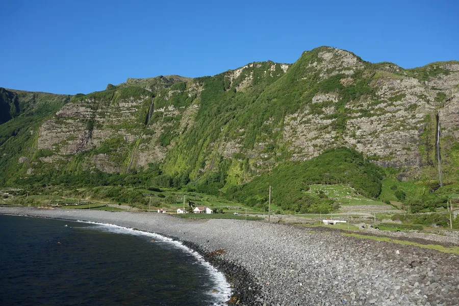 Waterfalls near Fajã de Santo Cristo